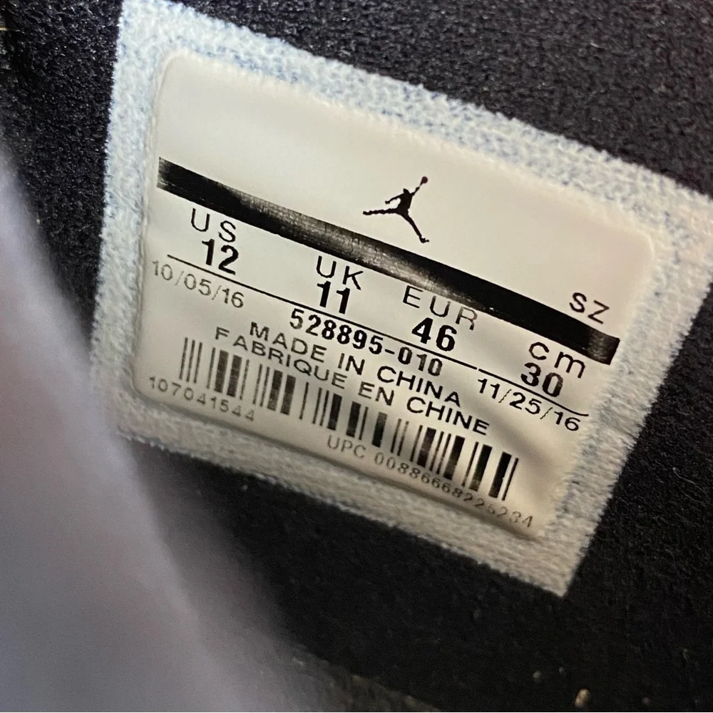 Nike Air Jordan 11‎ Retro Low Barons 2017 528895-010 Black White Grey Size 12
